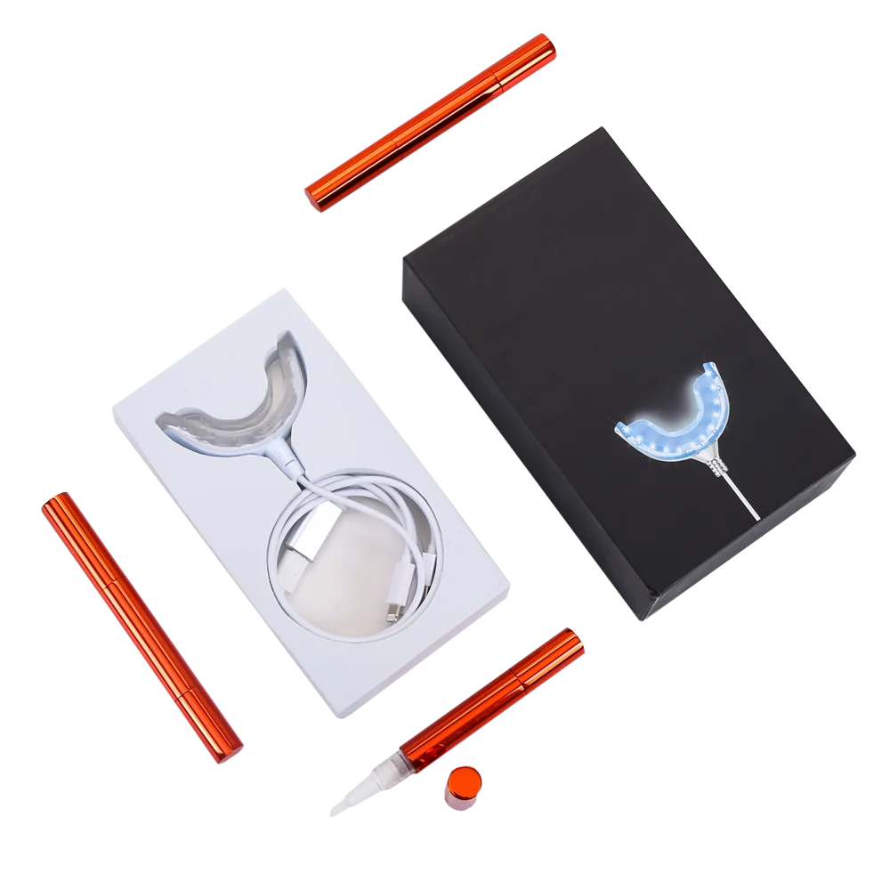 Amazon Best Seller Dropshipping Private Logo Teeth Whitening Led Light Kit with Gel Pens Dental Bleaching System Machine