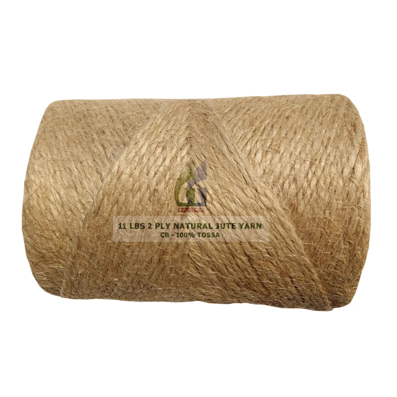
11 LBS 2 PLY 100% TOSSA CB QUALITY JUTE YARN Natural Eco-friendly Hand Knitting Jute Color Weaving Anti-bacteria Sewing Spun Raw 