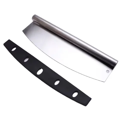 Hot Sale Commercial Grade Stainless Steel Blade Pizza Rocking Cutter Food-Grade Scraper for Perfect Dough Cutting