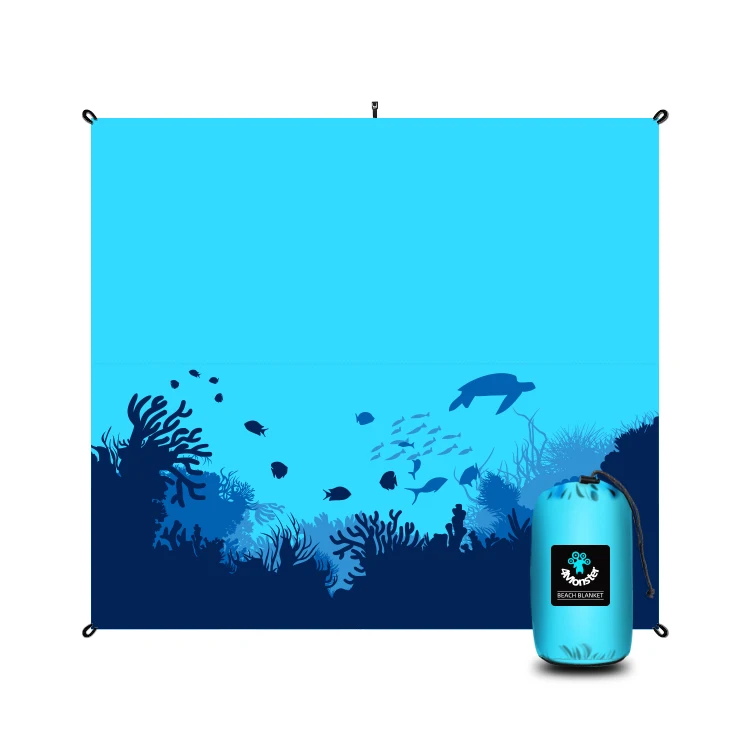 Водонепроницаемый портативный плед для пляжа и пикника с защитой от песка