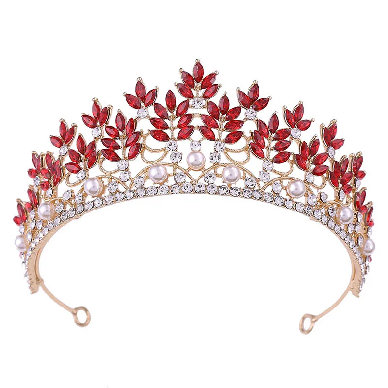 Alloy Rhinestone Crown Hair Accessories For Women Wedding Decoration Crown For Bridal Rhinestone Diadema Tiara Gift Wholesale