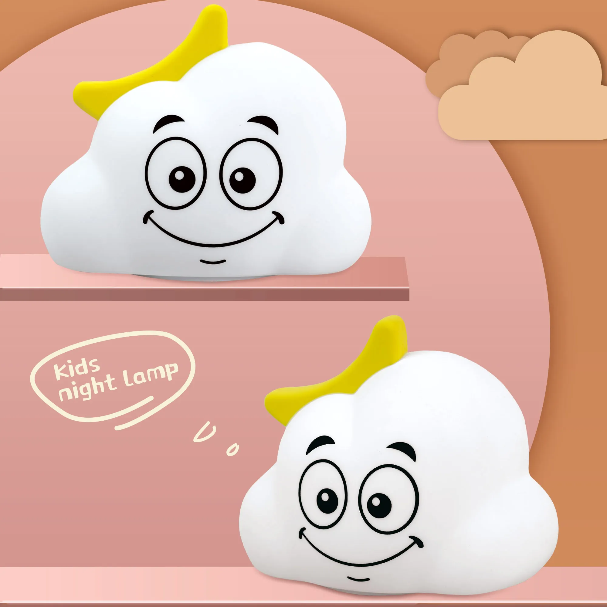 Kawaii Panda Led Night Light Lamp Cute Animal Lights Cartoon Bear Silicone Nightlight For Kids Bedside Bedroom Decora