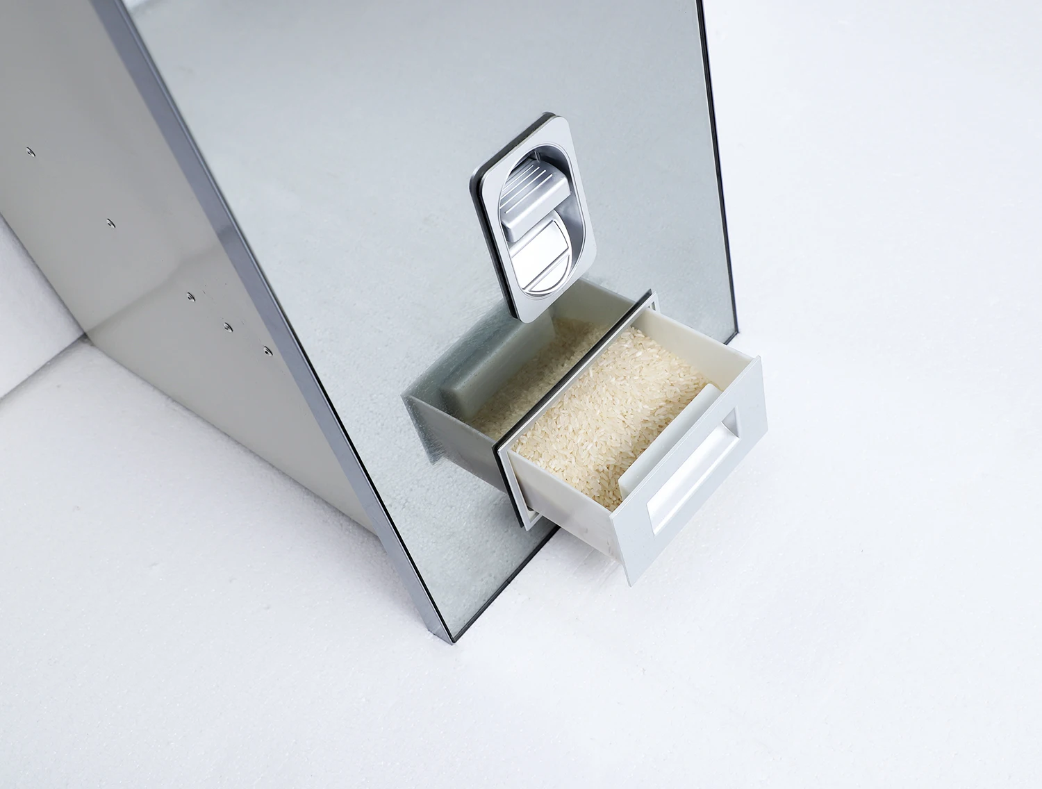 Healthy Kitchen Use Cabinet Style Rice Dispenser Box Kitchen Rice Cabinet Stainless Steel Rice Cabinet