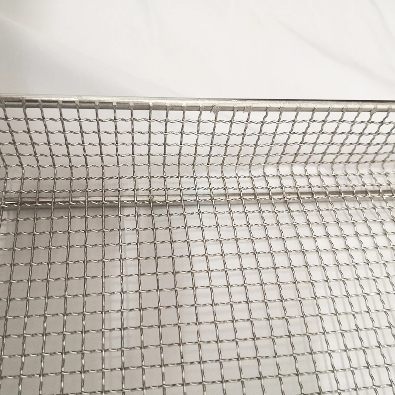 600*400mm , 400*300mm  304 Material Stainless Steel Wire mesh Tray Basket