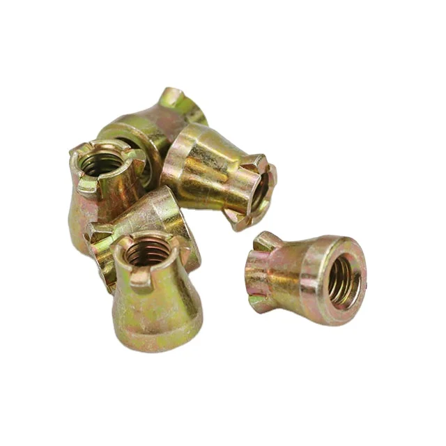 Yellow Zinc Plated 3pcs Anchor Nut M8 for 3Pcs Fix Anchor Bolt