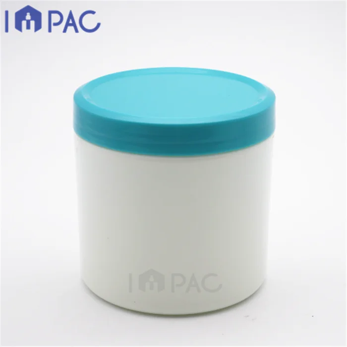 body cream empty 16 ounce plastic jar with lids white pomade containers