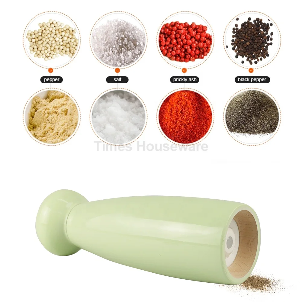 
high quality spice mill grinders wooden salt and pepper mill 