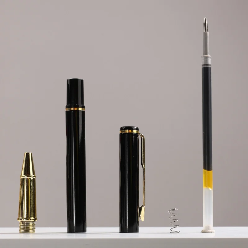 X1030-1 Customized Promotional Branded Luxury Business heavy weight Metal Roller Ball Point Pen with Custom Logo gel ink