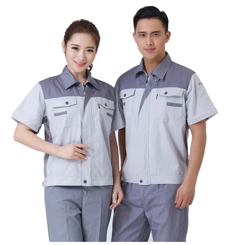 Work Shirt Motorsports Shirt Technician Short and short Sleeve Work Uniform Mechanic