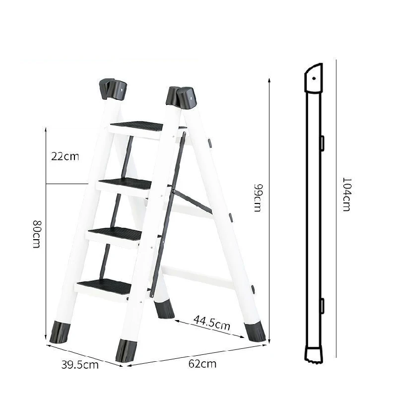Household 3 4 5 6 foldable ladder steel ladder thickened and widened Three step ladder can be customized