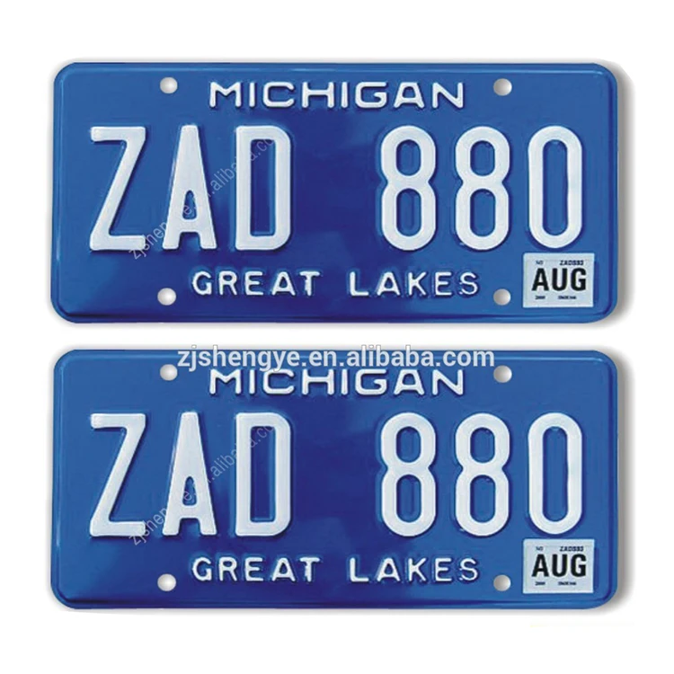 United States Decoration Metal Print License Plate Vintage Retro Tin Plate Car Decor Number Plate 12inch 6inch