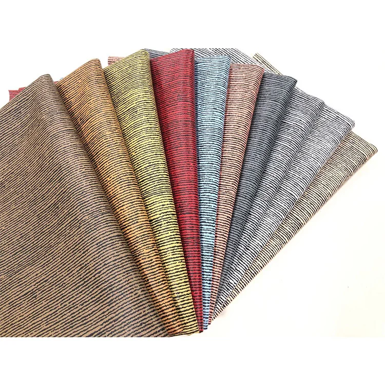 
Chinese manufacturer produces striped artificial knitted leather garment fabric 