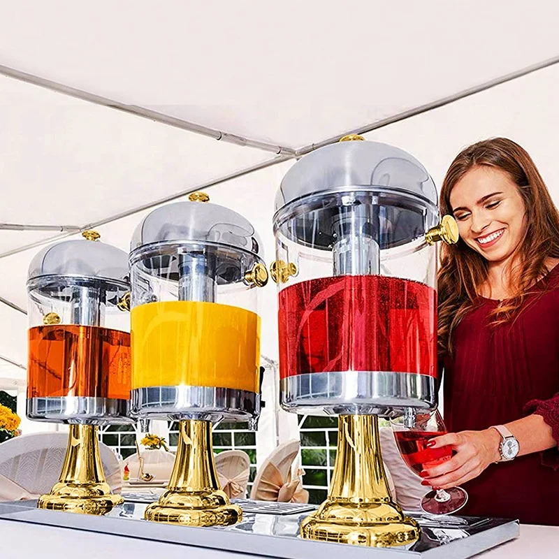 Food Grade Hotel Restaurant 8/16/24L Stainless Steel Beverage Juicer Drink Dispenser Cool Beer Juicer Dispenser For Low Price