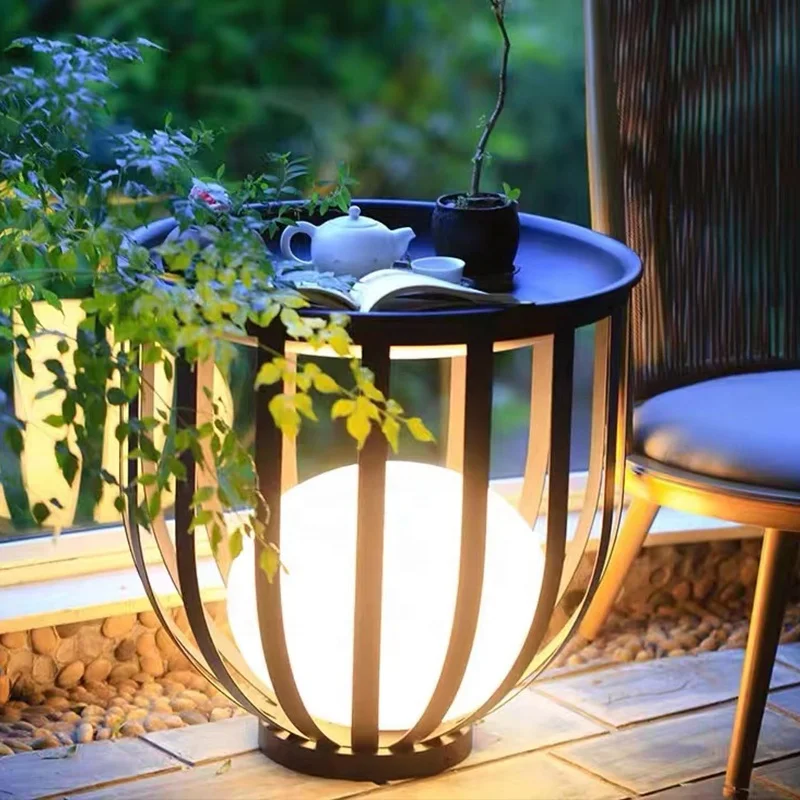 Waterproof Stainless Steel Luminous Outdoor Furniture Light Solar Light Garden Light Outdoor Waterproof LED Decorative Table