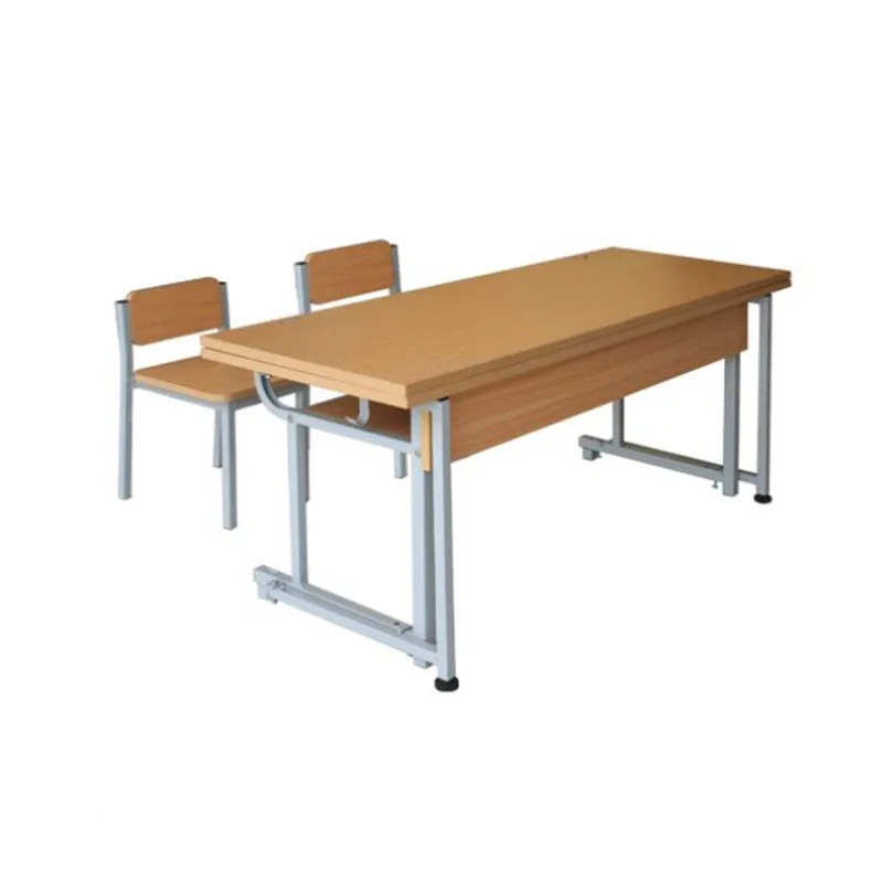 Standard Student Furniture Metal Frame School Desk And Chair For School