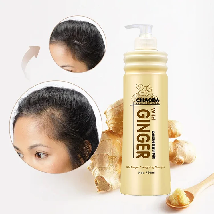 OEM Private Label Champoo Herbal Thickening Organic Hair Care Ginger Regrowth Ginseng Anti Hair Loss Fall Prevent Growth Shampoo