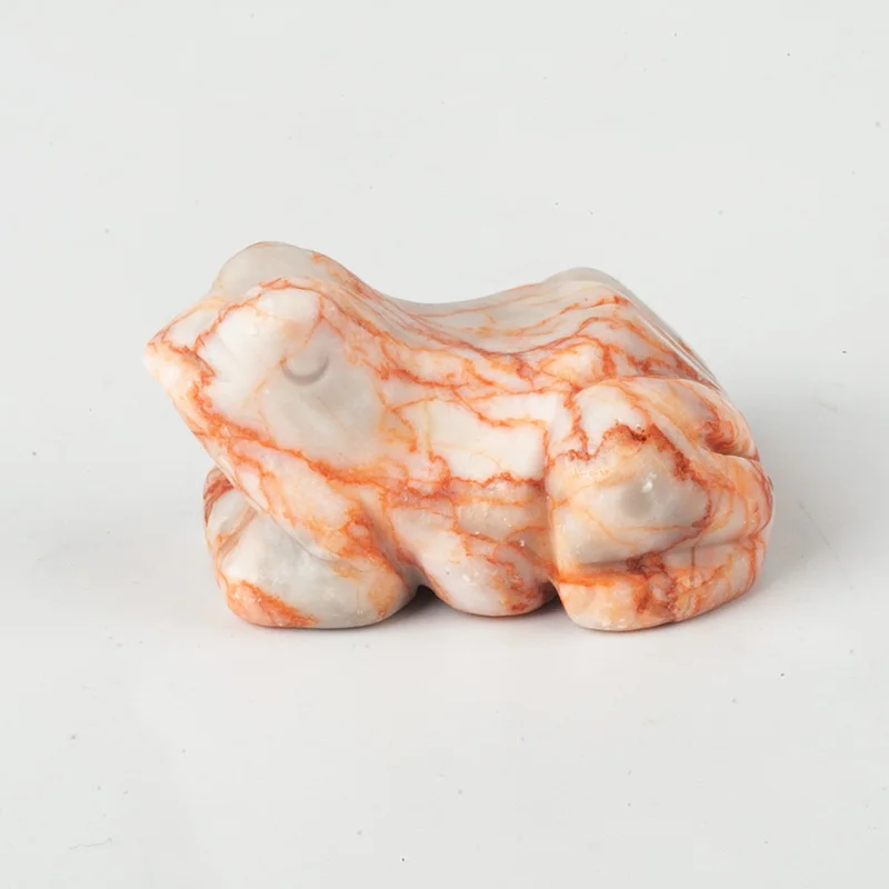 Зеленая статуя авантюриновая лягушка маленькая вырезанная вручную карманная исцеляющая кристаллическая скульптура животных 1 5 дюймов