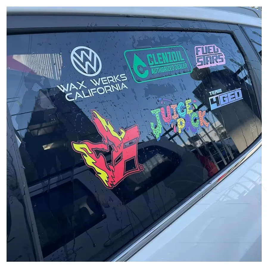 VIP UV Resistant Vinyl Transfer Decals Stickers Weatherproof Custom Die Cut Logo Vehicle Bumper Windshield Car Window Stickers