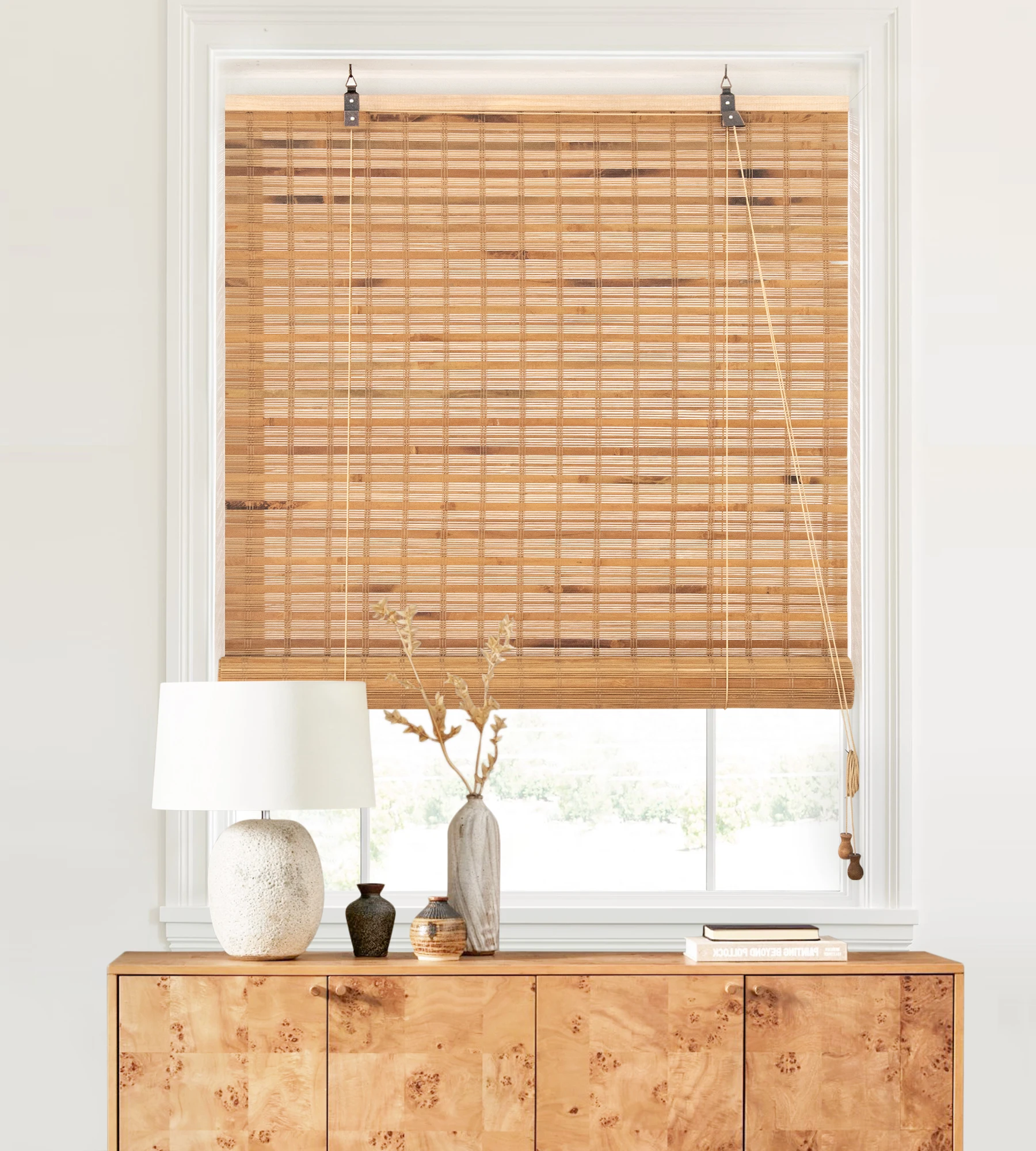 Cortinas de bambu Roller Blind woven wood shades Bamboo Curtain for Balcony Partition Blind Sun Shades for Doors/Windows