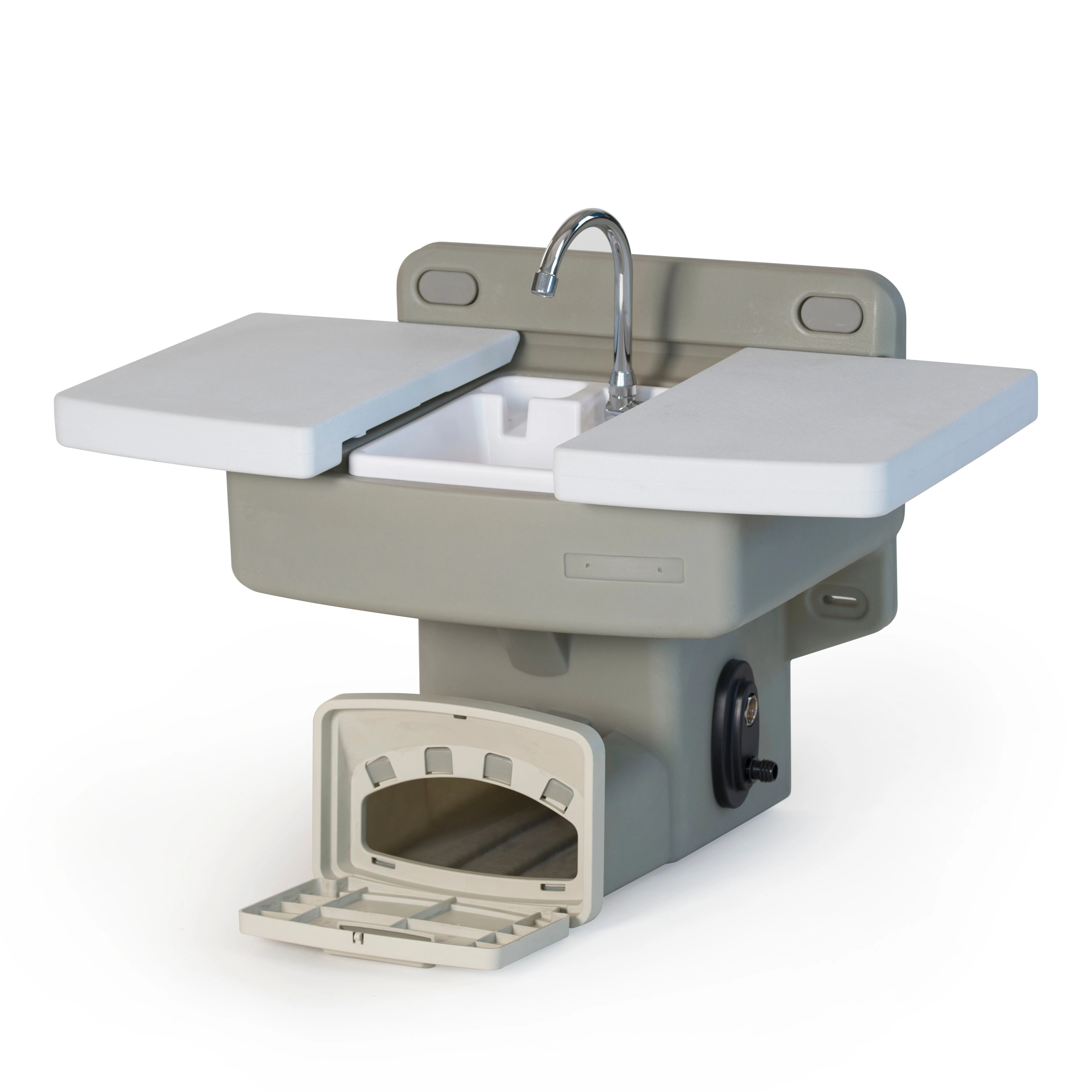 Wall Mounted Outdoor Garden Sink with Hose Holder