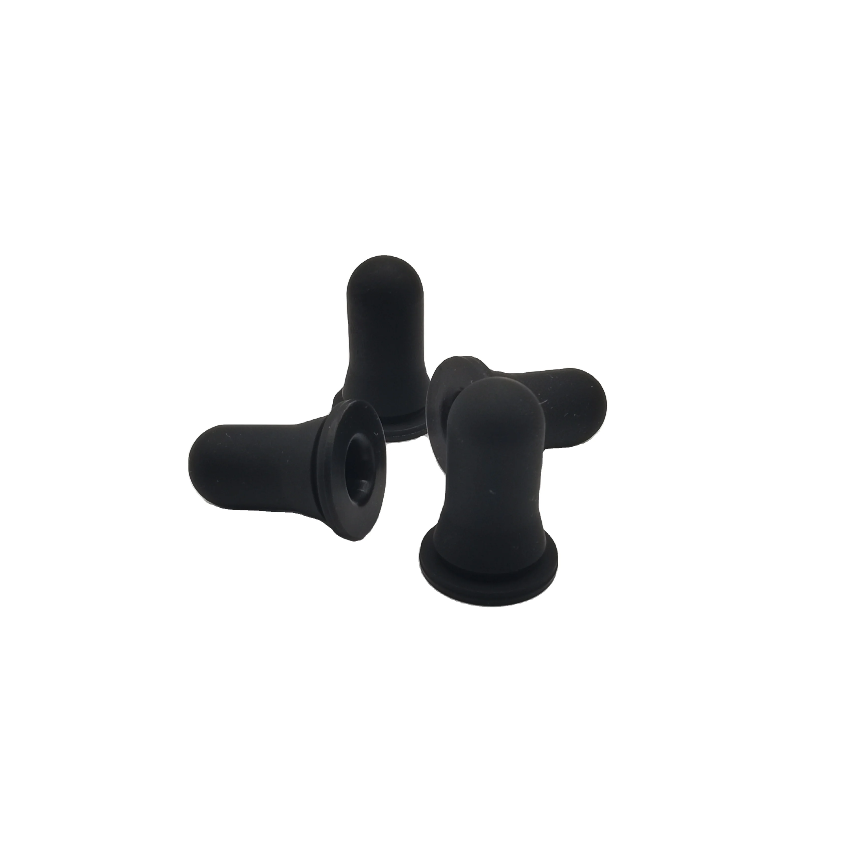 glass pipette aluminum ring 20mm matte black rubber teat