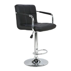 Luxury nordic modern adjustable swivel modern pu leather high bar stools chairs for kitchen