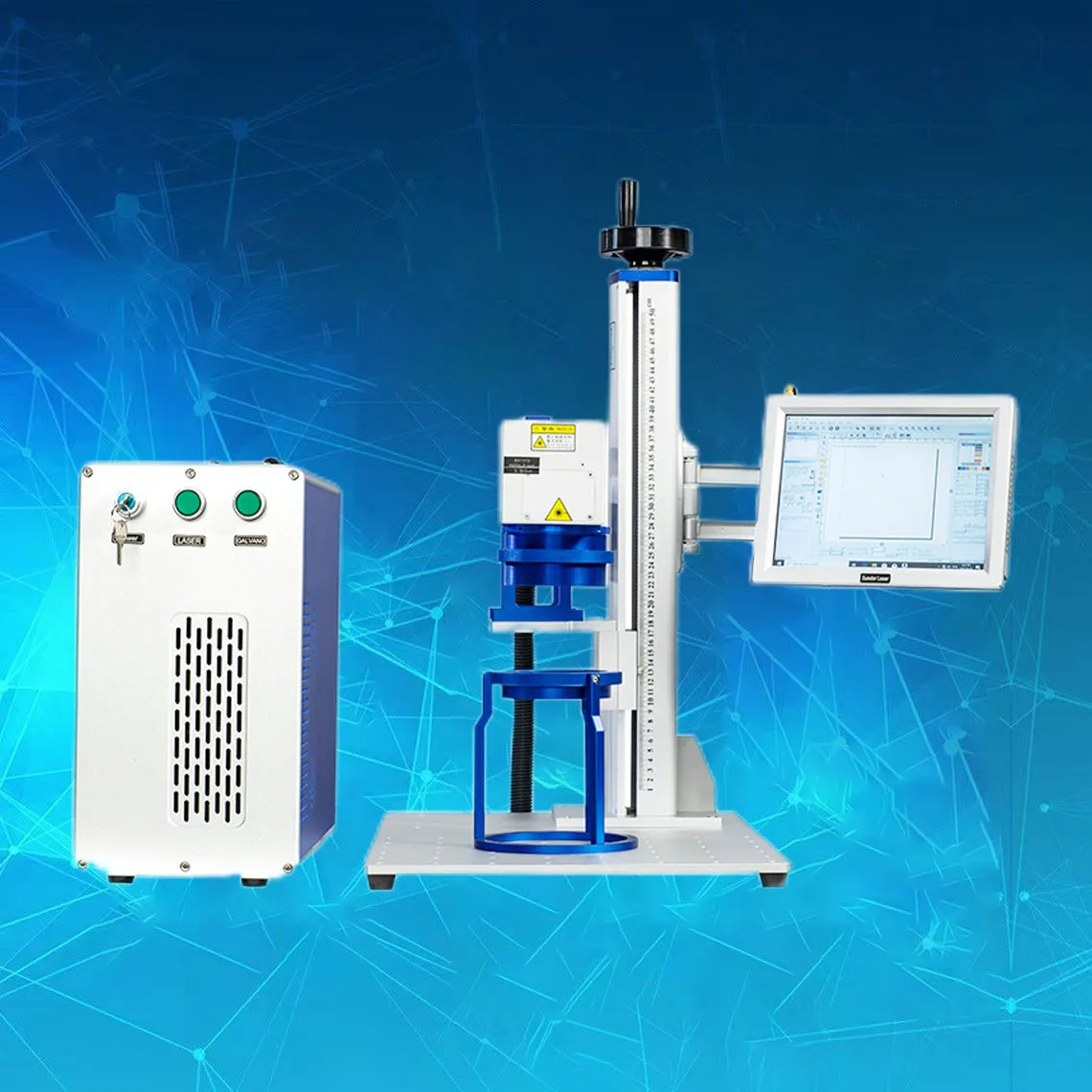 Portable Handheld Max Raycus Jpt Metal 20w 30w 50w 100w Laser Engraver Desktop Portable Split Fiber Laser Marking Machine
