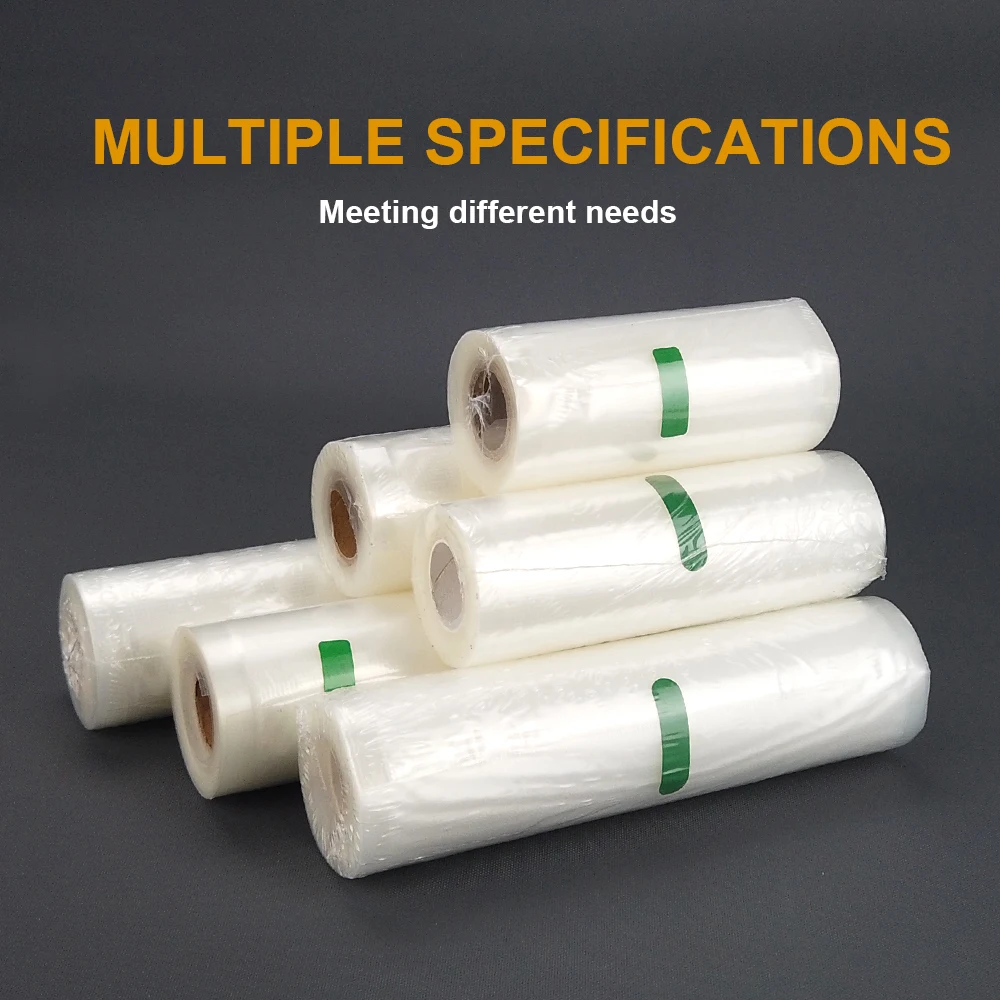 Wholesale Transparent PE Freezer Vacuum Bags Embossed Vacuum Sealer Bag Roll Bulk  Food Nylon Plastic Packaging Shrink Film