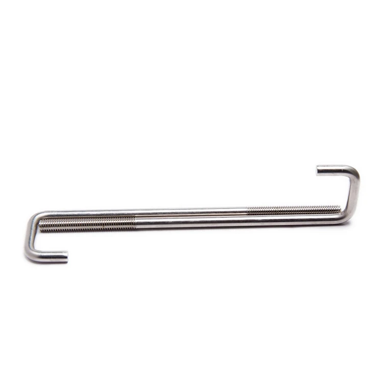 Factory supply threaded j galvanized hook bolts J shape hook bolt
