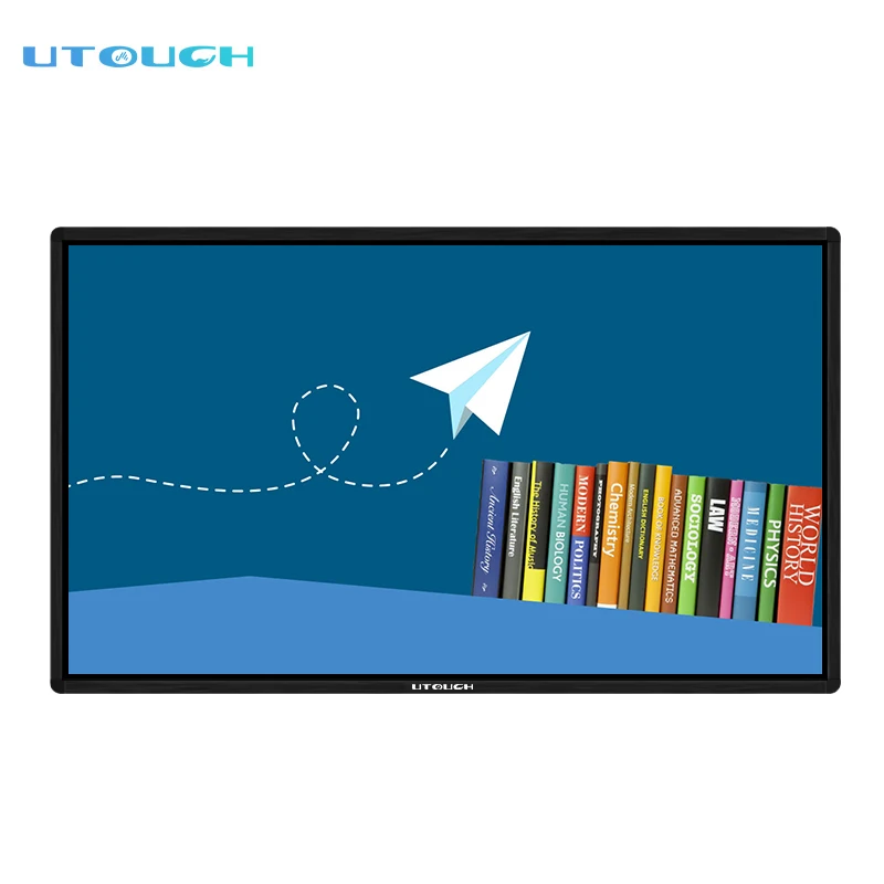 Touch interactive whiteboard electronic smart all in one PC digital smart board with moving stand