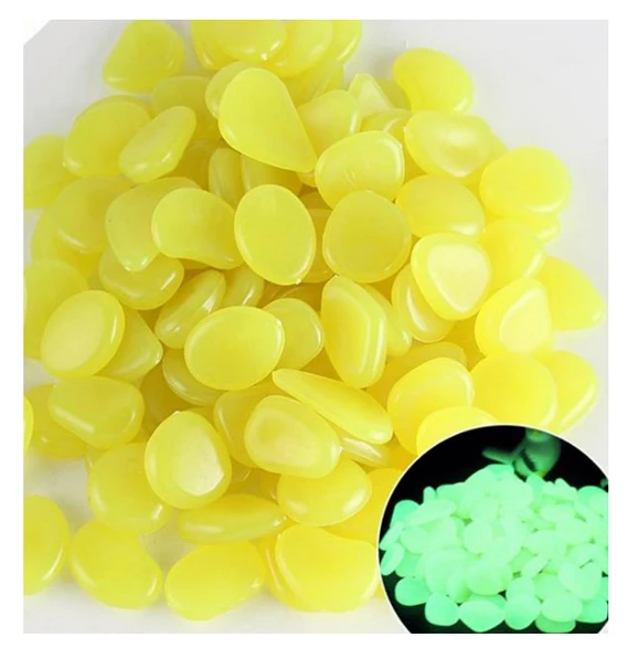 multi color resin luminous pebbles stone garden  decorations gifts