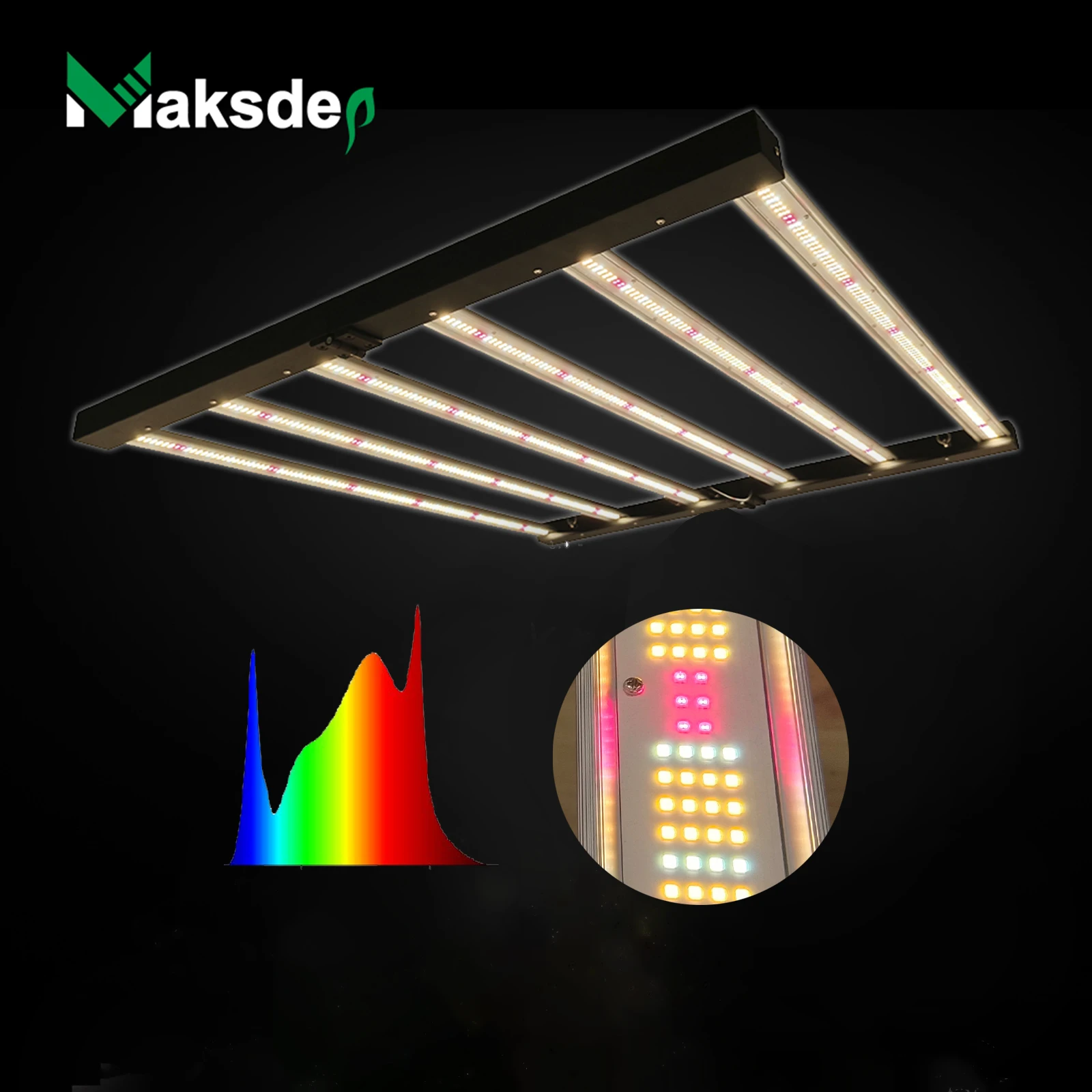 720W 281B Greenhouse Horticulture Lighting PPFD Commercial Grow Light Full Spectrum Led Grow Light Ip 65
