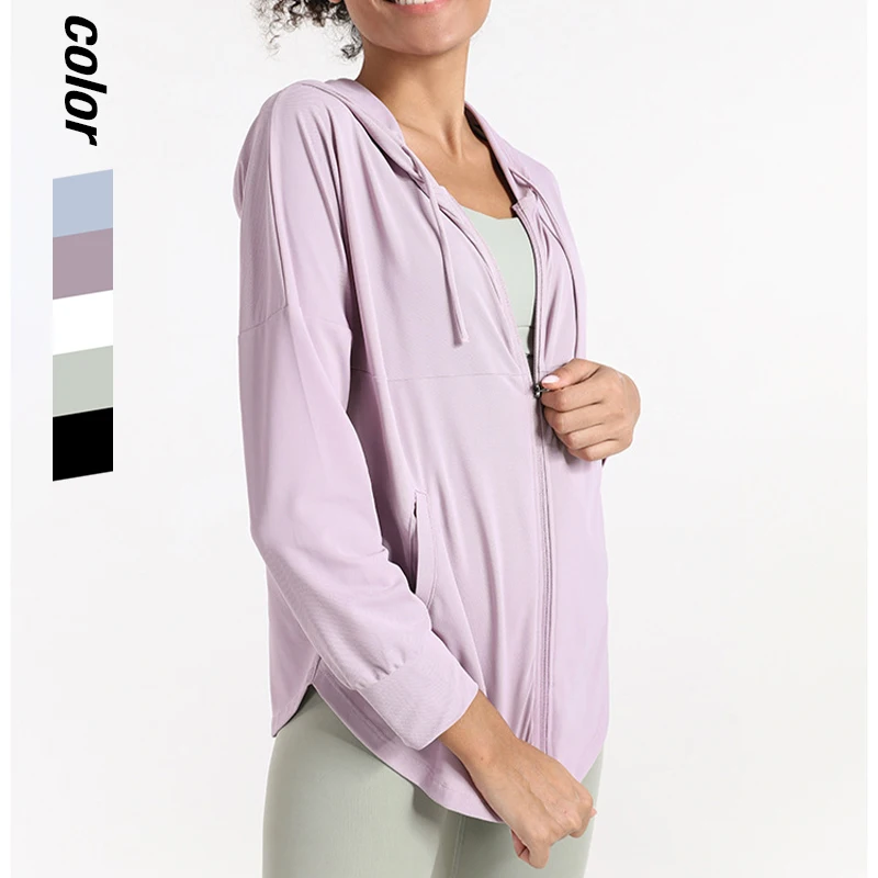 Custom Training Quick Dry Softshell Women Yoga Zip Up Pullover Hoodie Jacket Long Sleeve Workout Women Sports Jacket