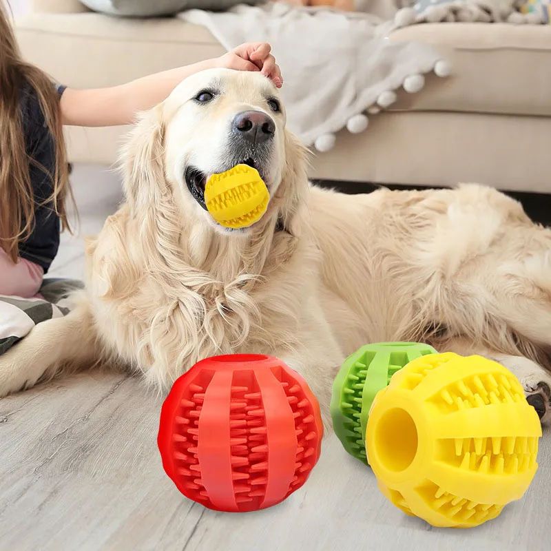 Custom TPR Rubber Dog Ball Interactive Puzzle Treat Dispenser Dog Toy Durable Slow Feeder Teeth Cleaning Chew Pet Toys for Dog