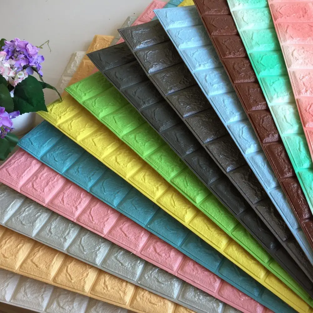 decorative wall panel self adhesive 3d foam brick wallpaper