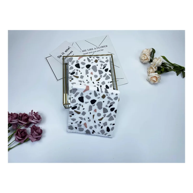 custom Color printed napkin 2 ply irregular pattern square paper Restaurant hotel special decorative paper 33*33cm 25*25cm