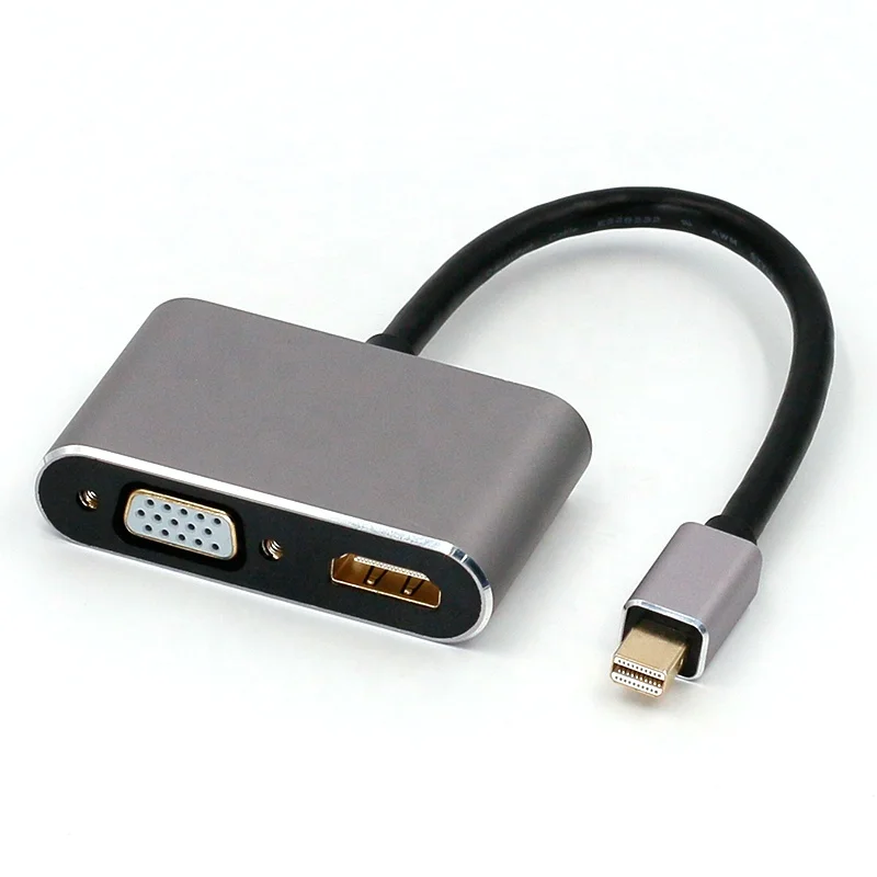 
Mini DisplayPort to HDMI VGA Adapter for macbook,2 in1 4k30hz cable Manufacturers wholesale at low prices 