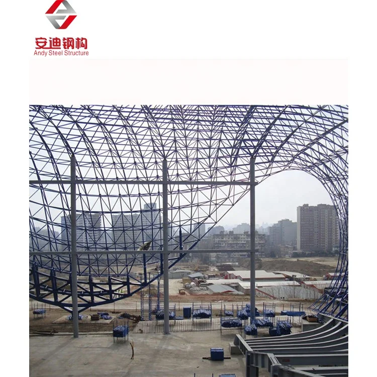 Prefabricated Special Shape Space Frame Steel Structure Building  Roofing Shed