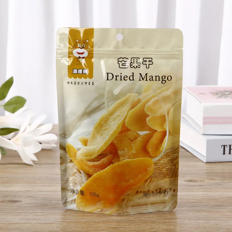 Stand Up Pouch Dried Fruit Vegetable Zipper Packaging Plastic Bag With Zipper For Food Packaging