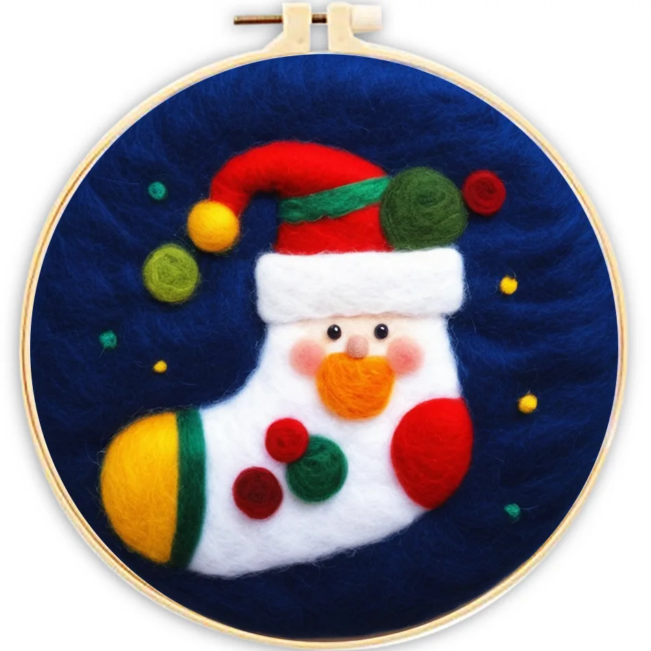 Christmas Needle Felt Starter Set Wool Needle Felt Set Needle Felt Supplies for Beginners