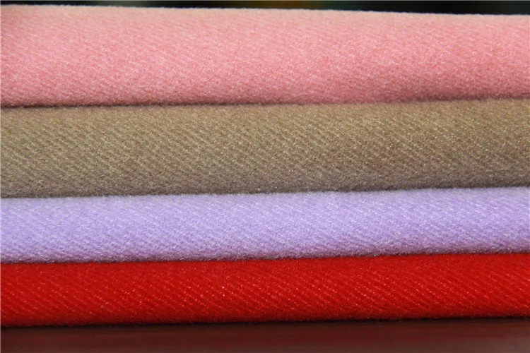 double-faced brushed polyester viscose soft twill fabric