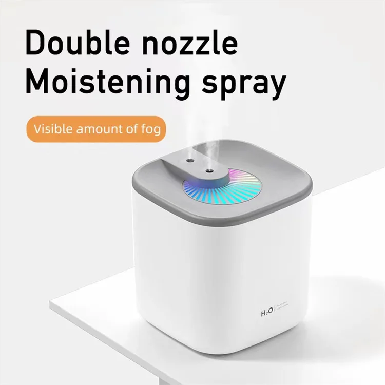 2022 Innovation Air Washer Humidifier Double Spray Ultrasonic Air Diffuser Lamp Humidifier Diffuser Aromatherapy