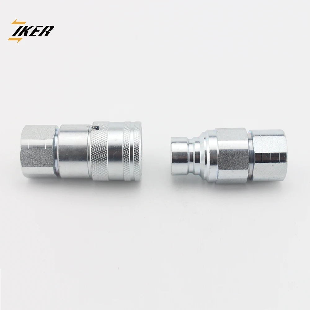 Female and Male Connector Set Flat Face Hydraulic Quick Connect Coupler Nipple Couplings