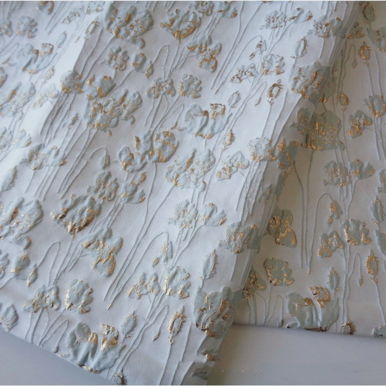 Relief Tulip Yarn-Dyed Jacquard Dress Printed Woven Weddings Lining T-Shirts Apparel Interlining