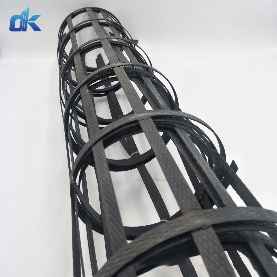 Двунаправленная стальная пластиковая георешетка Dingkun усиленная