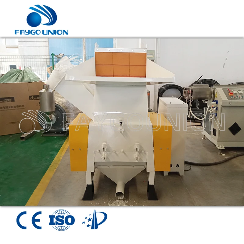 Faygo Union Factory price Recycling waste plastic crusher cyclon PP PE HDPE PET  shredder grinder washing machine suppliers