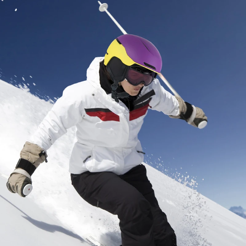 OEM ODM Custom High Density EPS+PC Shell Skiing Helmet Breathable Safety Ski Snow Helmet for Adults Unisex