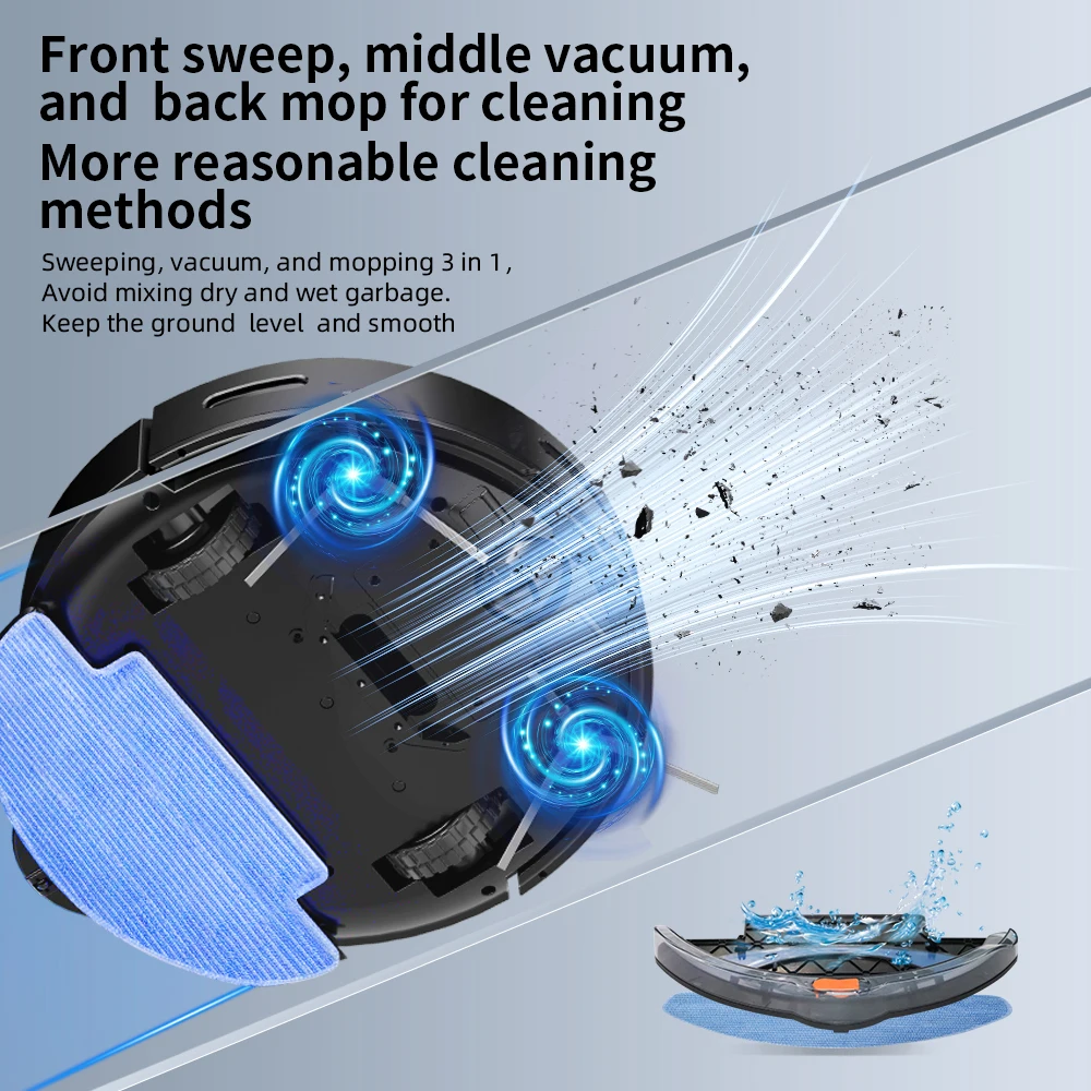 Gyroscope Navigation   adjustable suction  Power 3 in 1 Vacuum Sweep Compatible with Alexa  Vacuum Cleaner
