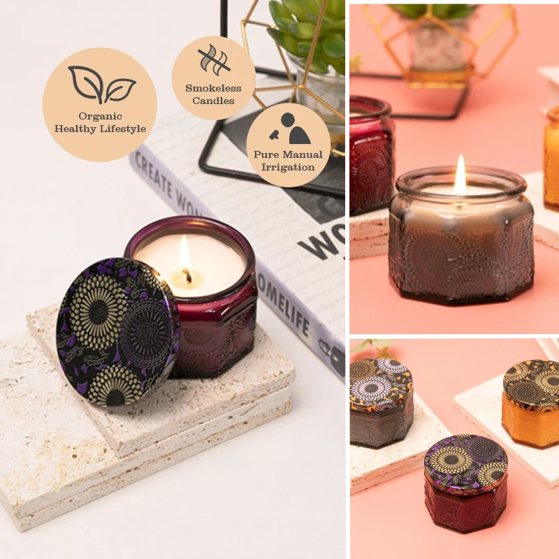 Organic Soy wax  Scented Candles Customize Natural Candles Perfect for Creating a Cozy Ambiance