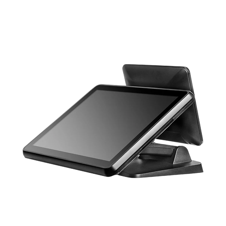15 inch touch screen and 12 inch customer display all in one 15 inch touch screen pos machine with windows linux system